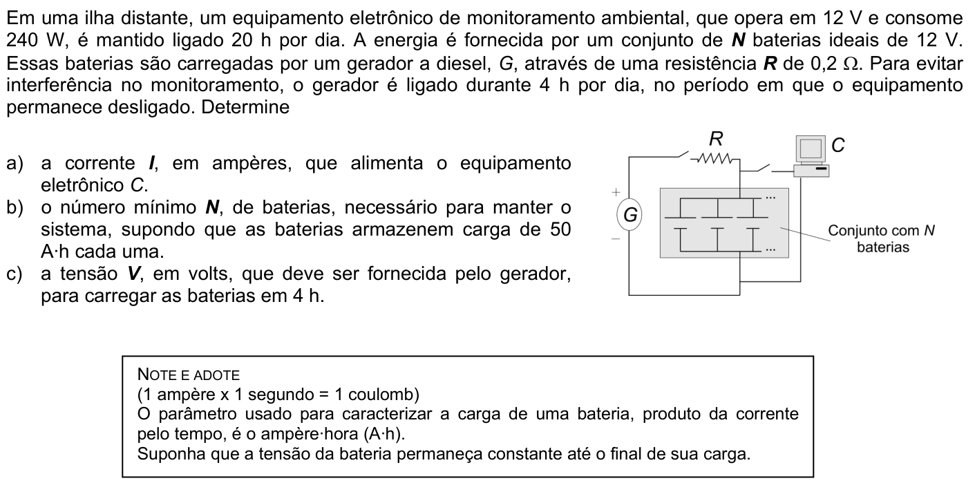 Questão F07 no caderno Física da 2ª fase da FUVEST 2007