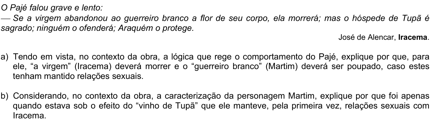Questão P09 no caderno Português da 2ª fase da FUVEST 2007