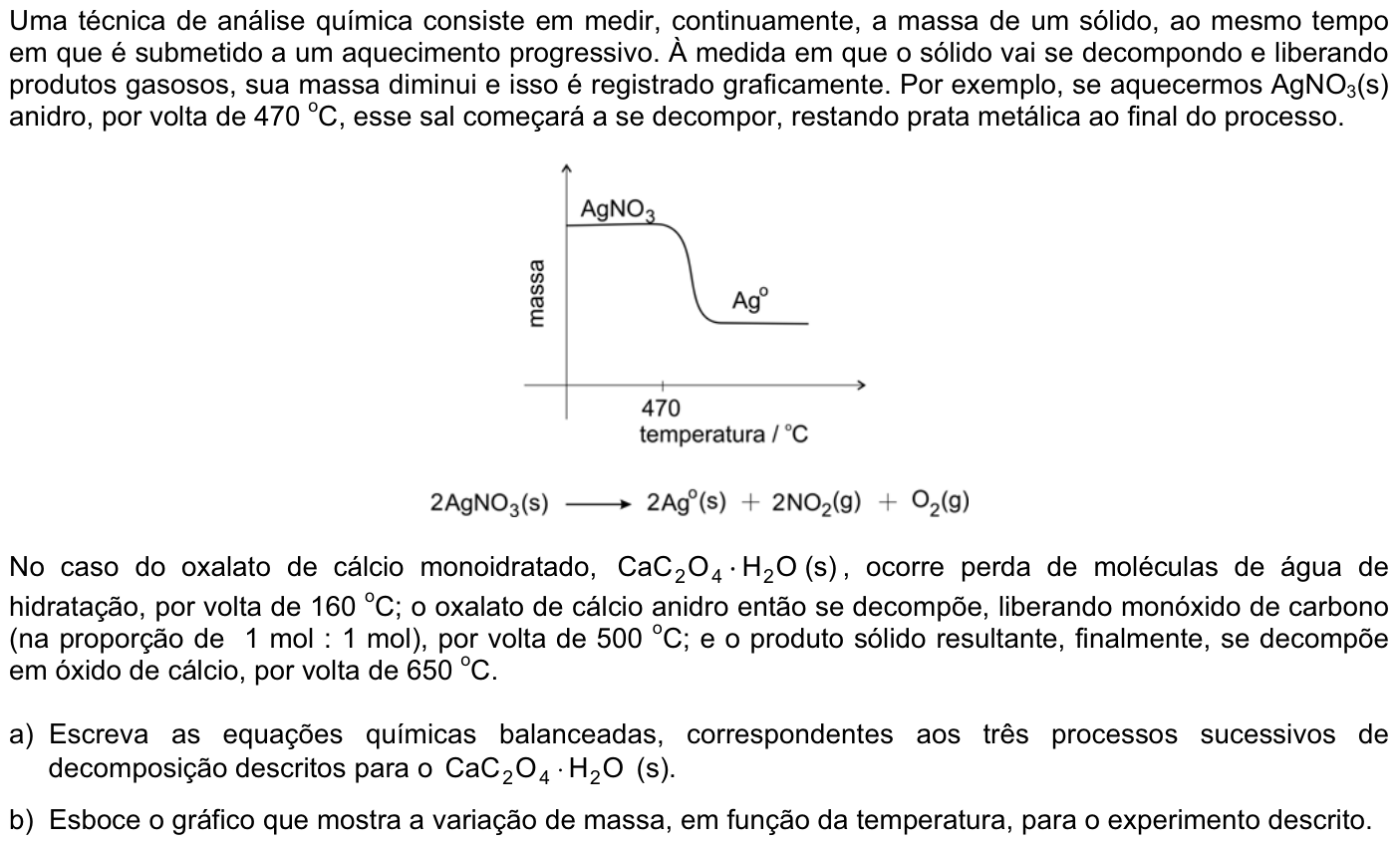 Questão Q08 no caderno Química da 2ª fase da FUVEST 2007