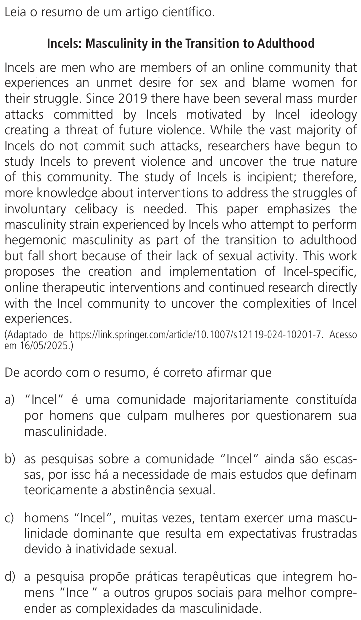Questão 6 no caderno Q da UNICAMP 2026