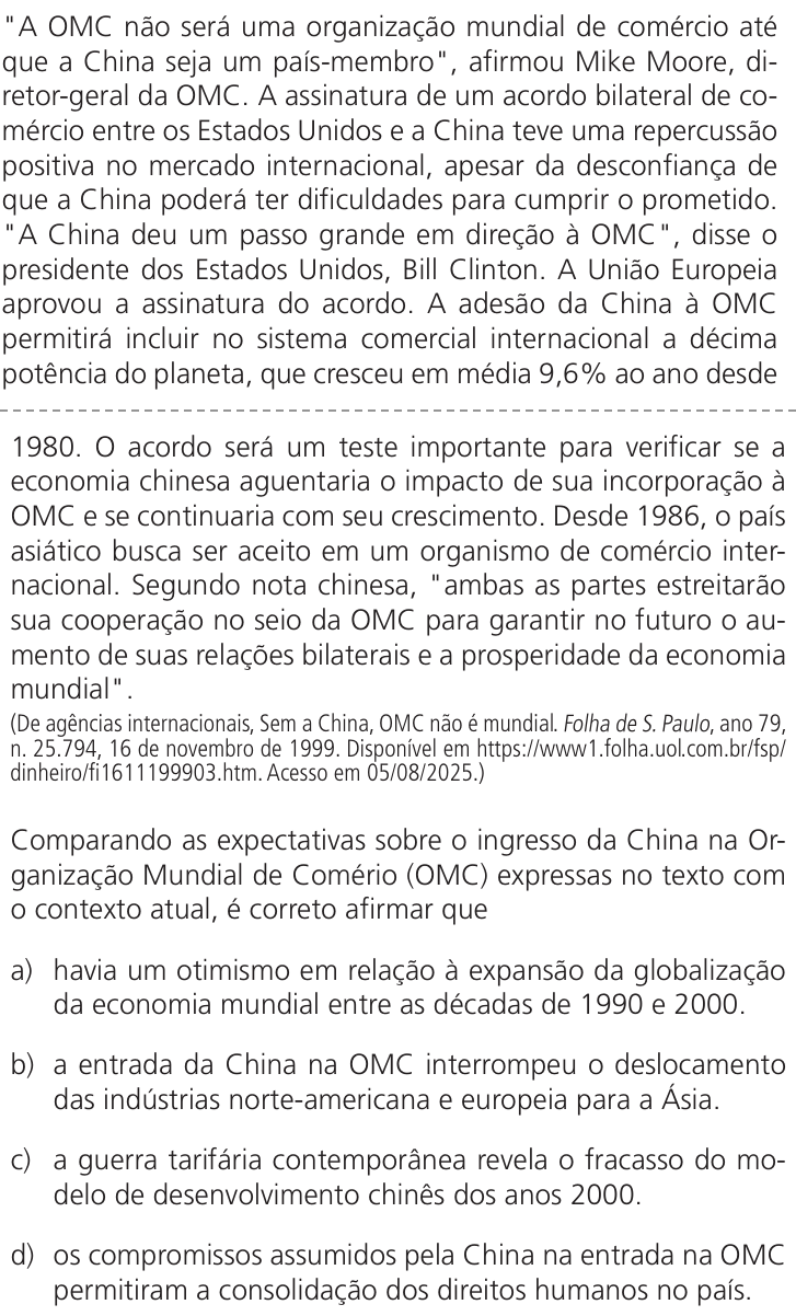 Questão 32 no caderno Q da UNICAMP 2026
