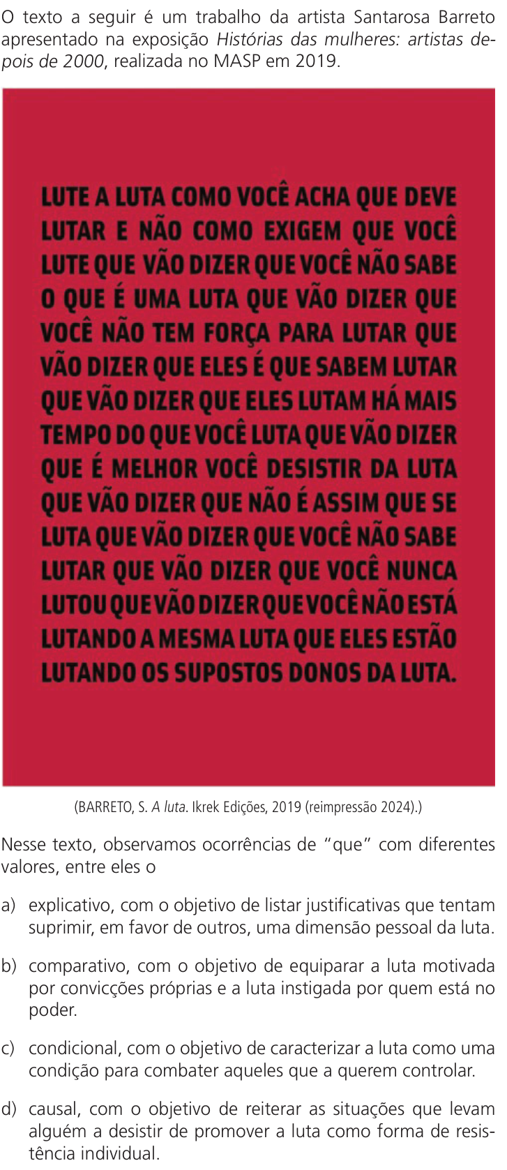 Questão 57 no caderno Q da UNICAMP 2026