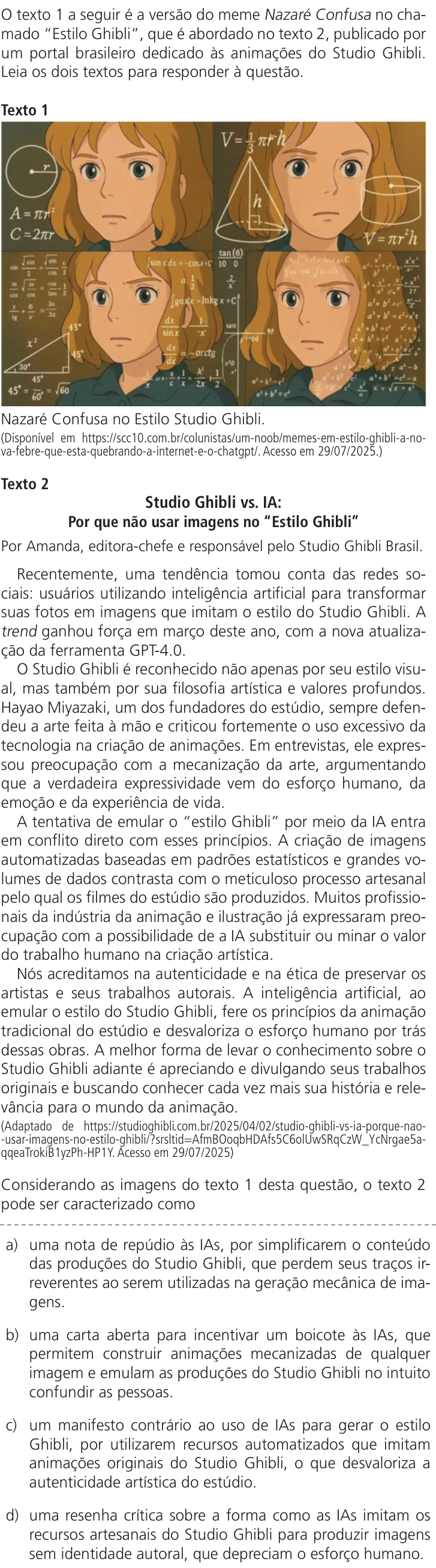 Questão 59 no caderno Q da UNICAMP 2026