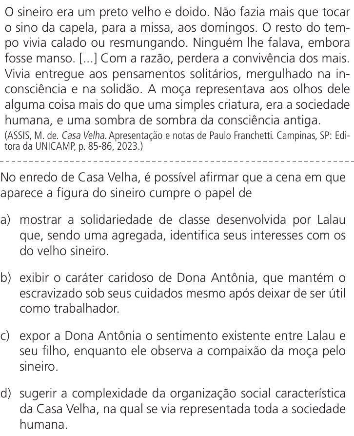 Questão 64 no caderno Q da UNICAMP 2026