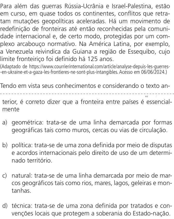 Questão 2 no caderno Q da UNICAMP 2025