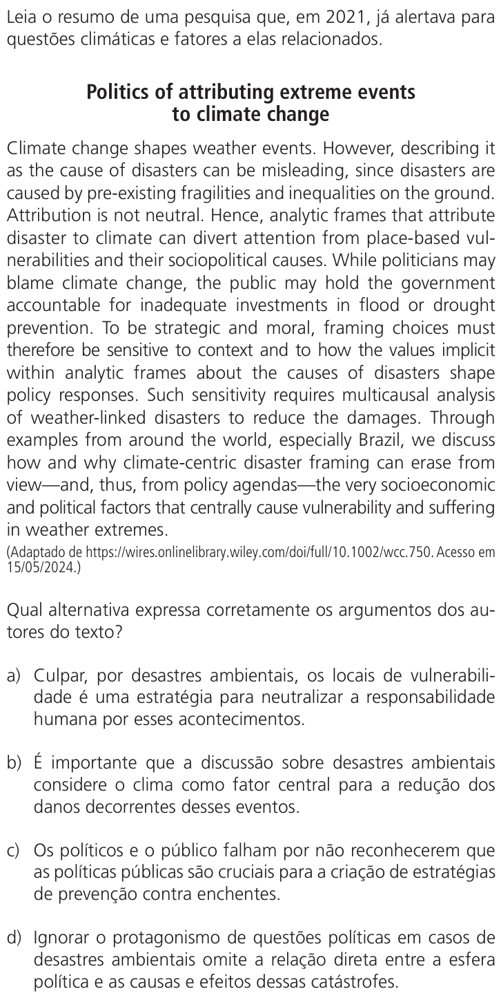 Questão 21 no caderno Q da UNICAMP 2025