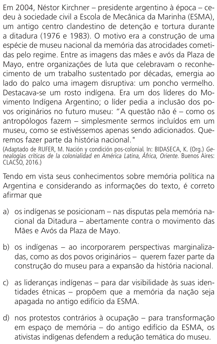 Questão 31 no caderno Q da UNICAMP 2025