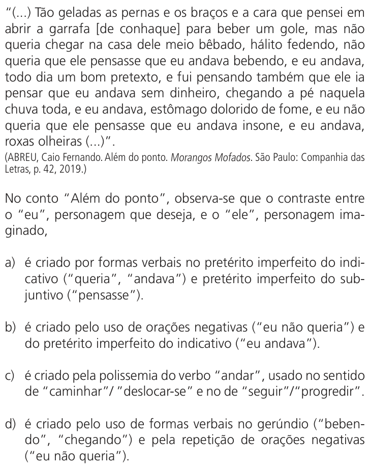 Questão 44 no caderno Q da UNICAMP 2025
