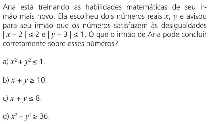 Questão 52 no caderno Q da UNICAMP 2025