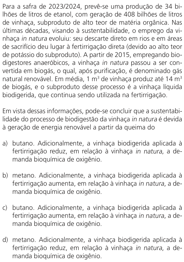Questão 61 no caderno Q da UNICAMP 2025