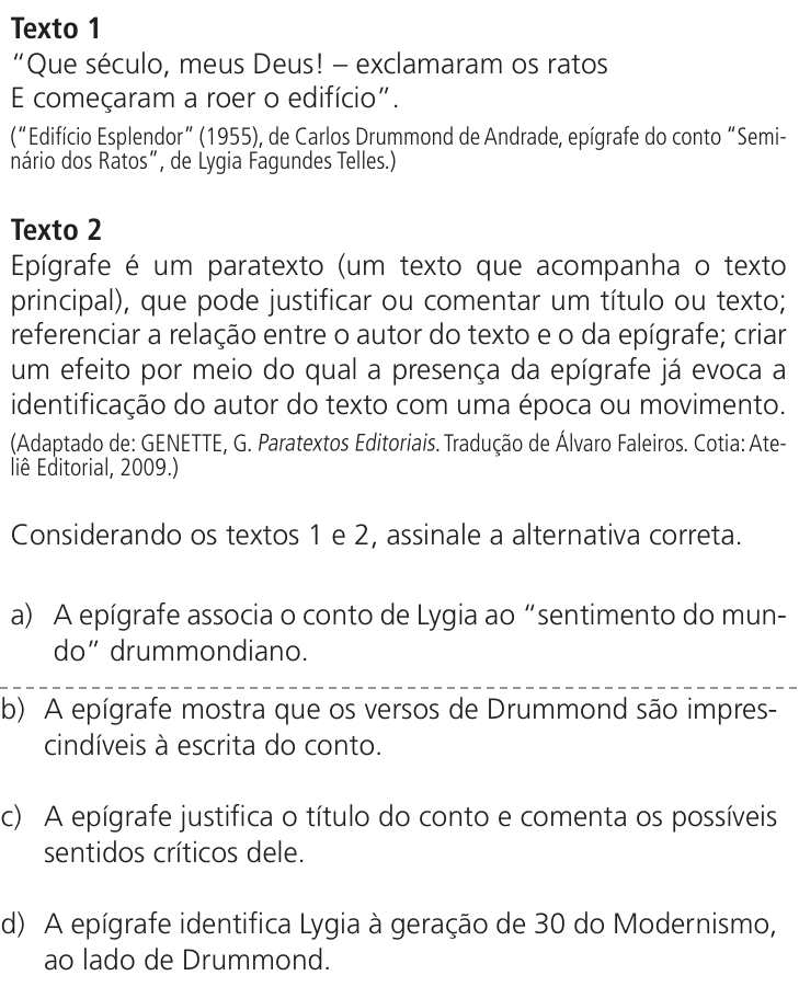 Questão 7 no caderno Q da UNICAMP 2024