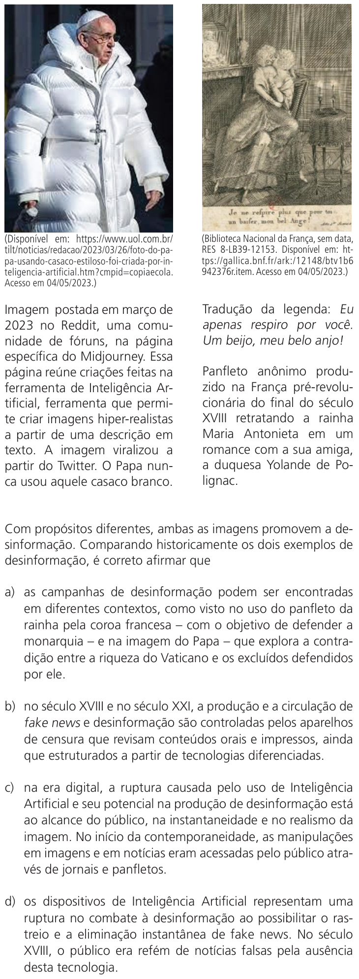 Questão 19 no caderno Q da UNICAMP 2024