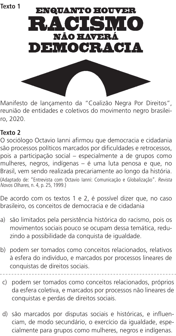 Questão 49 no caderno Q da UNICAMP 2024
