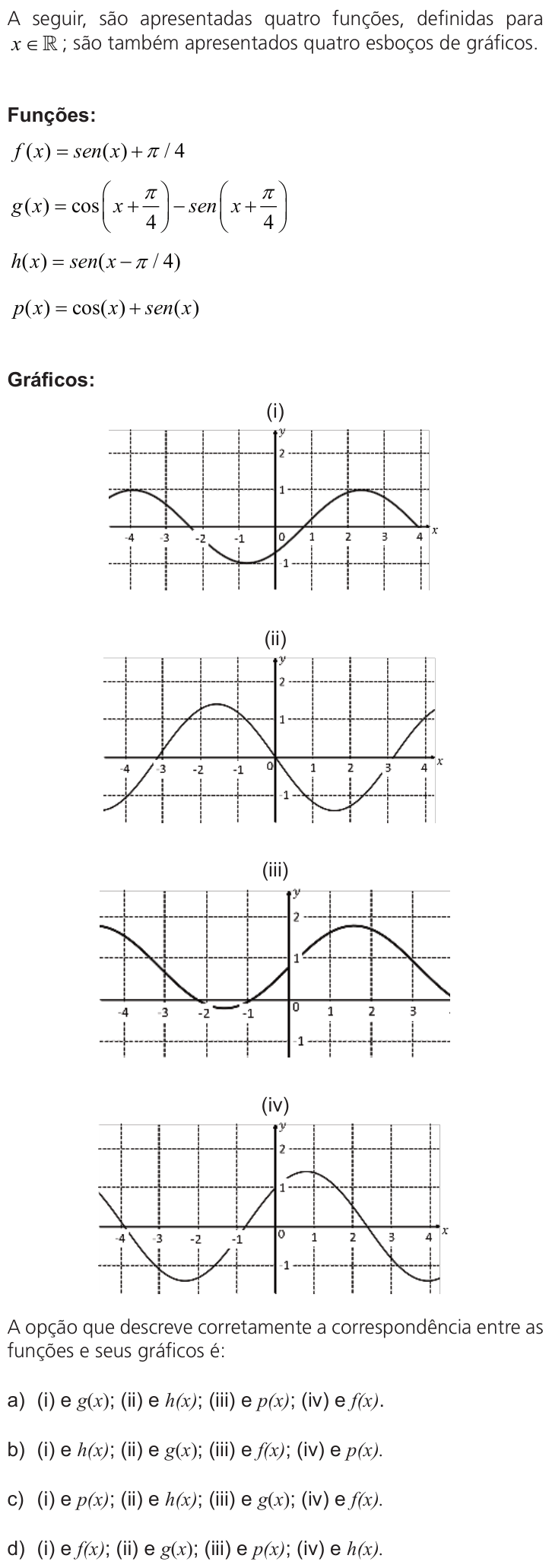 Questão 46 no caderno Q da UNICAMP 2023