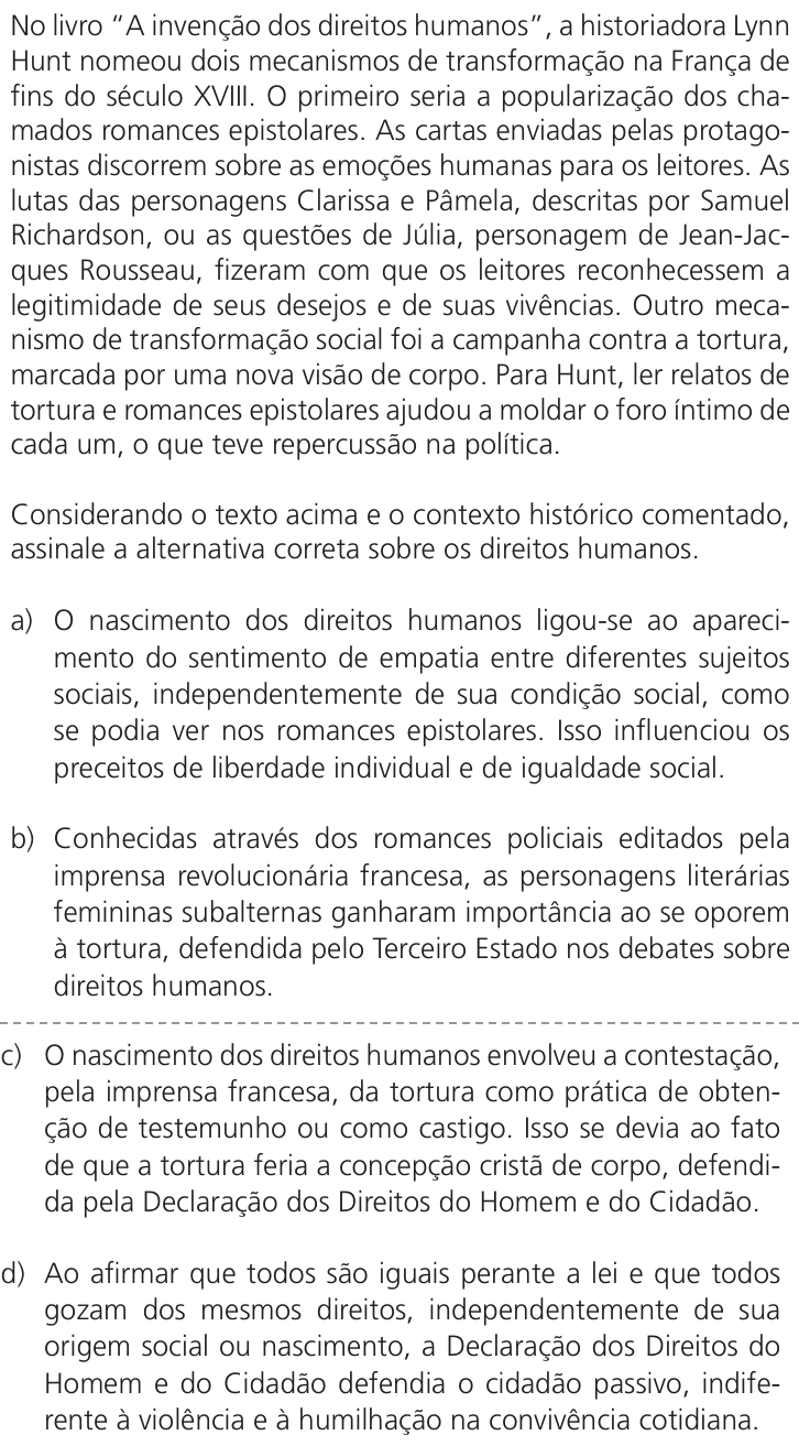 Questão 59 no caderno Q da UNICAMP 2023