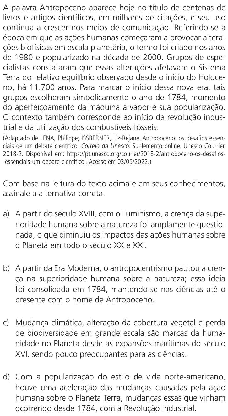 Questão 64 no caderno Q da UNICAMP 2023