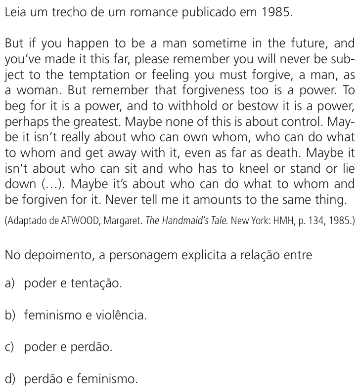 Questão 66 no caderno Q da UNICAMP 2023