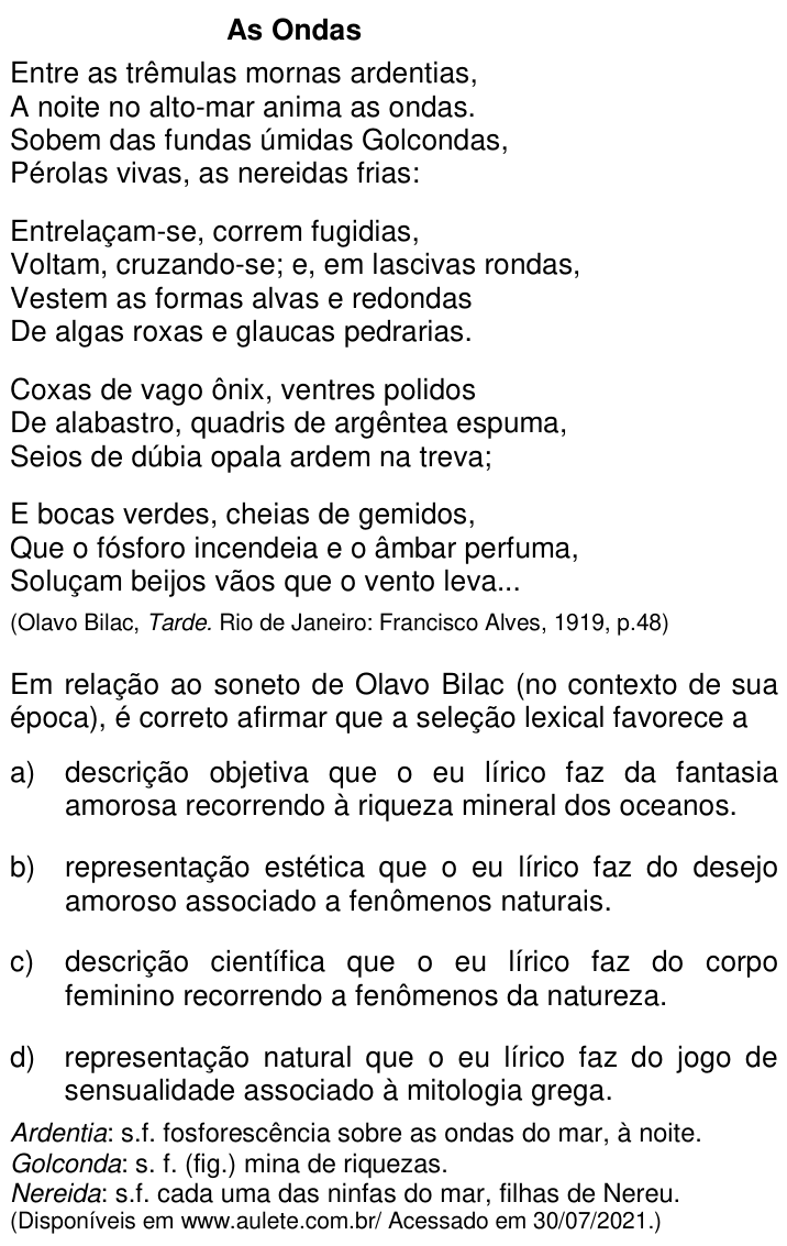 Questão 3 no caderno Q da UNICAMP 2022
