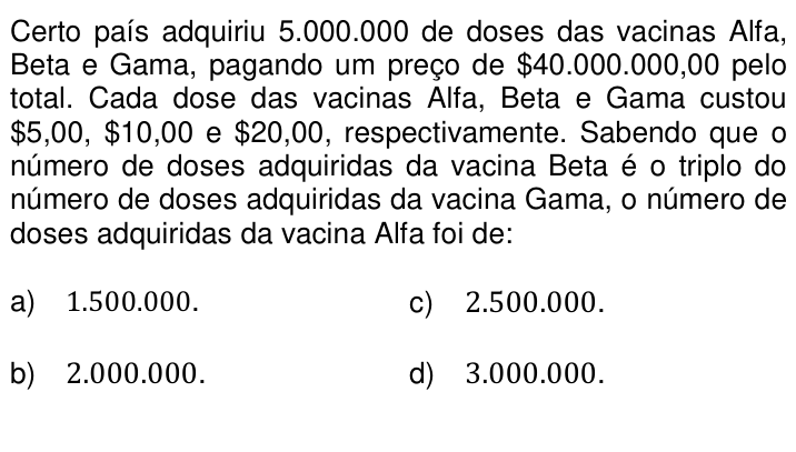 Questão 13 no caderno Q da UNICAMP 2022