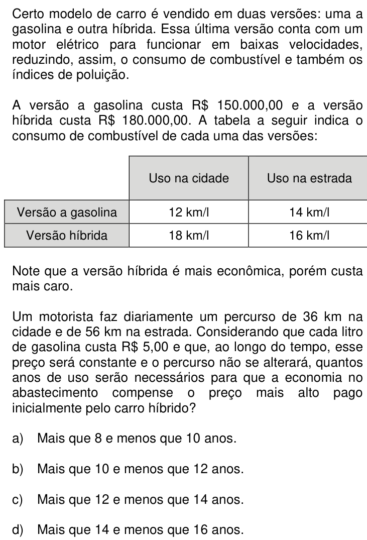 Questão 14 no caderno Q da UNICAMP 2022