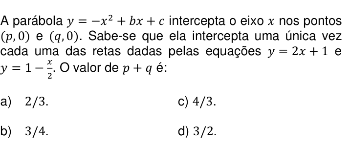 Questão 22 no caderno Q da UNICAMP 2022