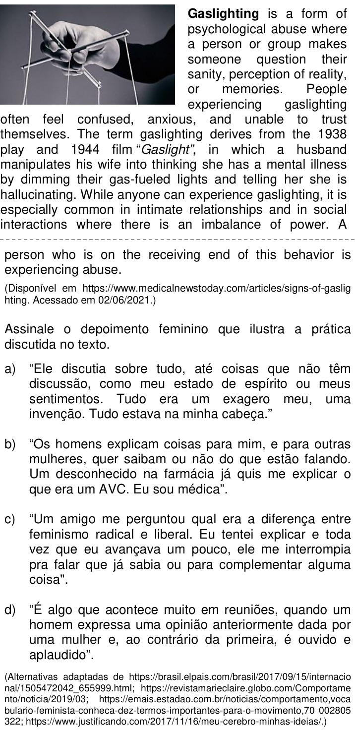 Questão 31 no caderno Q da UNICAMP 2022