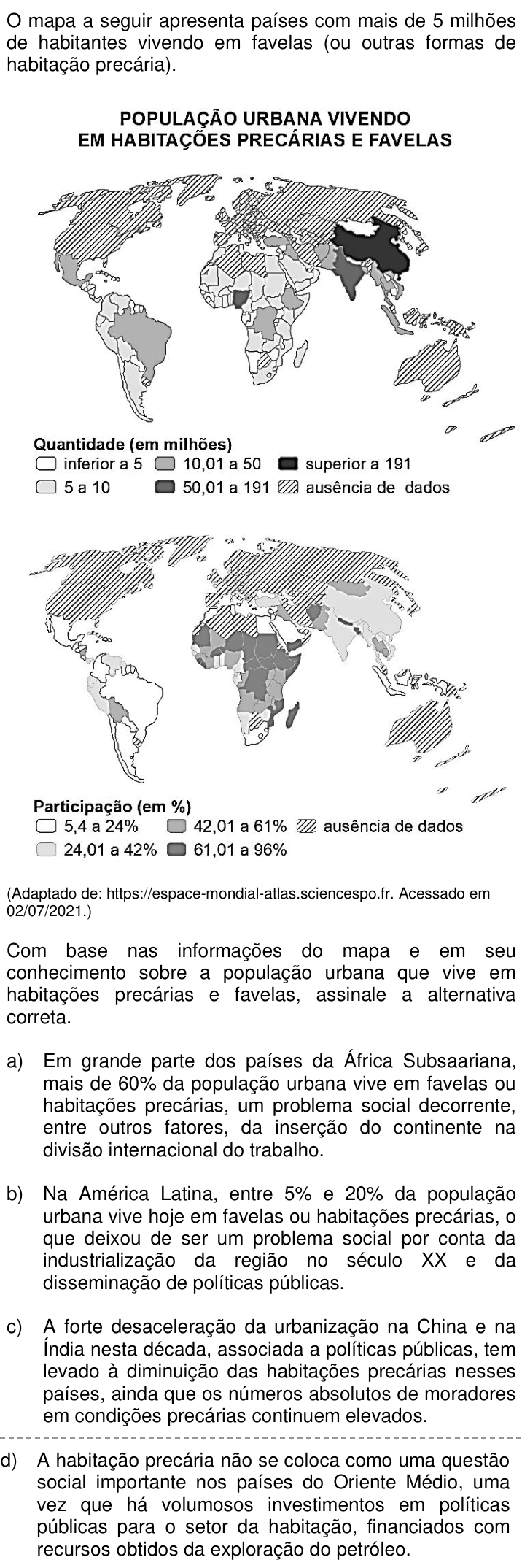 Questão 45 no caderno Q da UNICAMP 2022