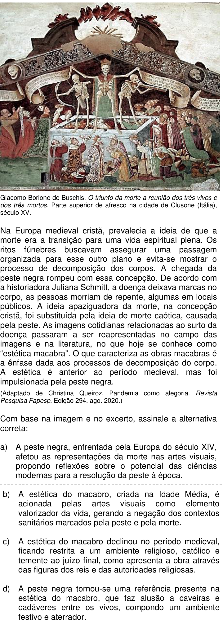 Questão 49 no caderno Q da UNICAMP 2022