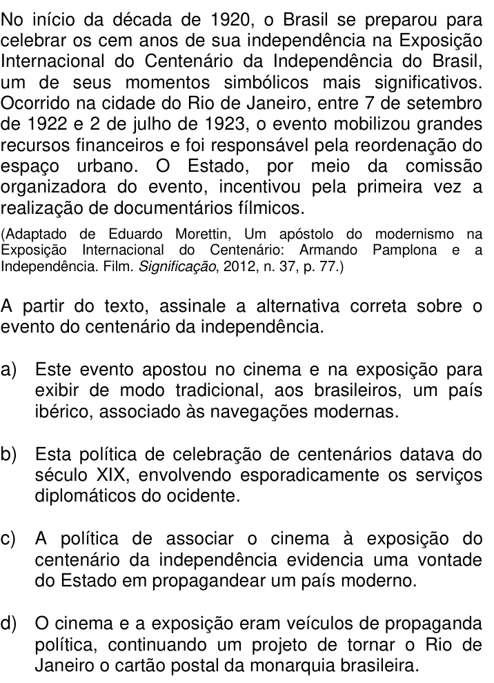 Questão 54 no caderno Q da UNICAMP 2022