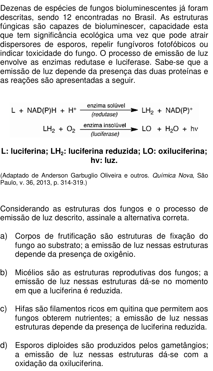 Questão 70 no caderno Q da UNICAMP 2022