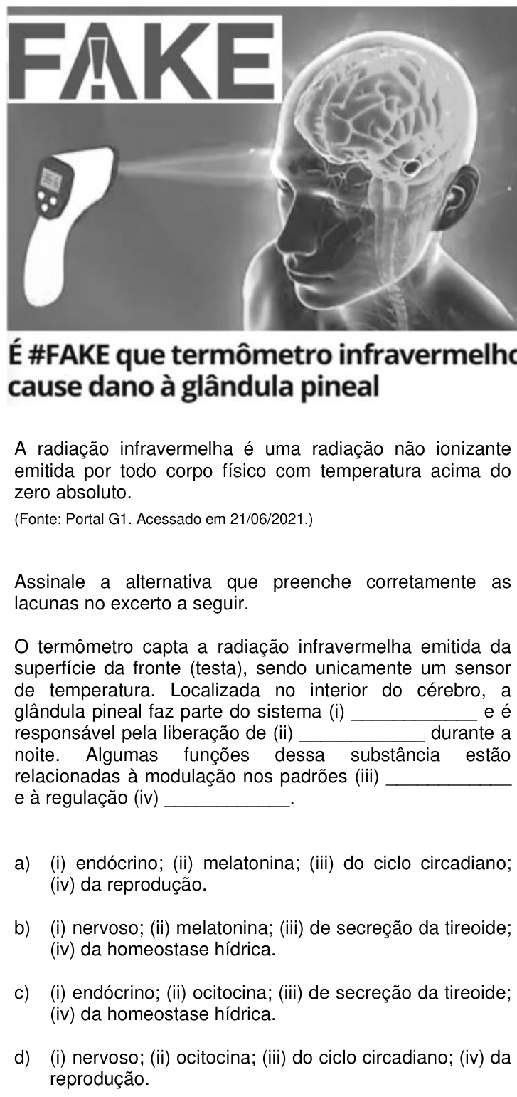 Questão 72 no caderno Q da UNICAMP 2022