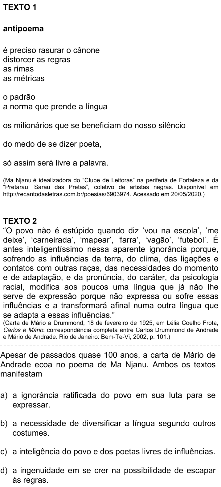 Questão 12 no caderno Q da UNICAMP 2021