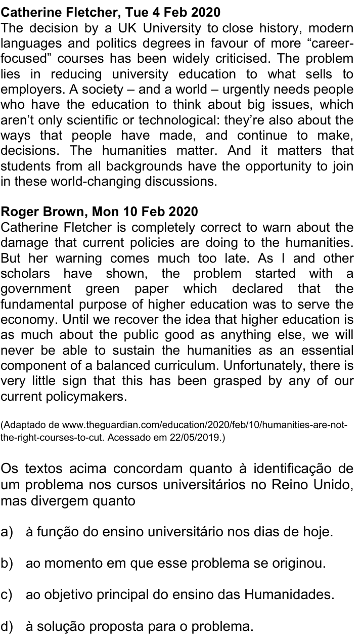 Questão 16 no caderno Q da UNICAMP 2021