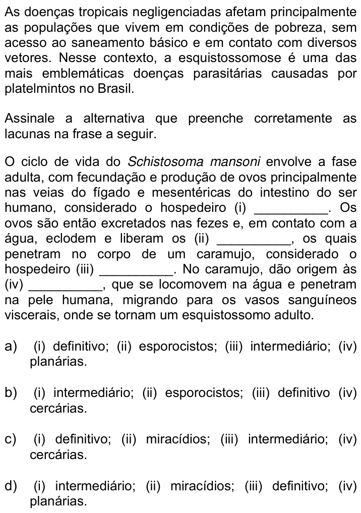 Questão 26 no caderno Q da UNICAMP 2021