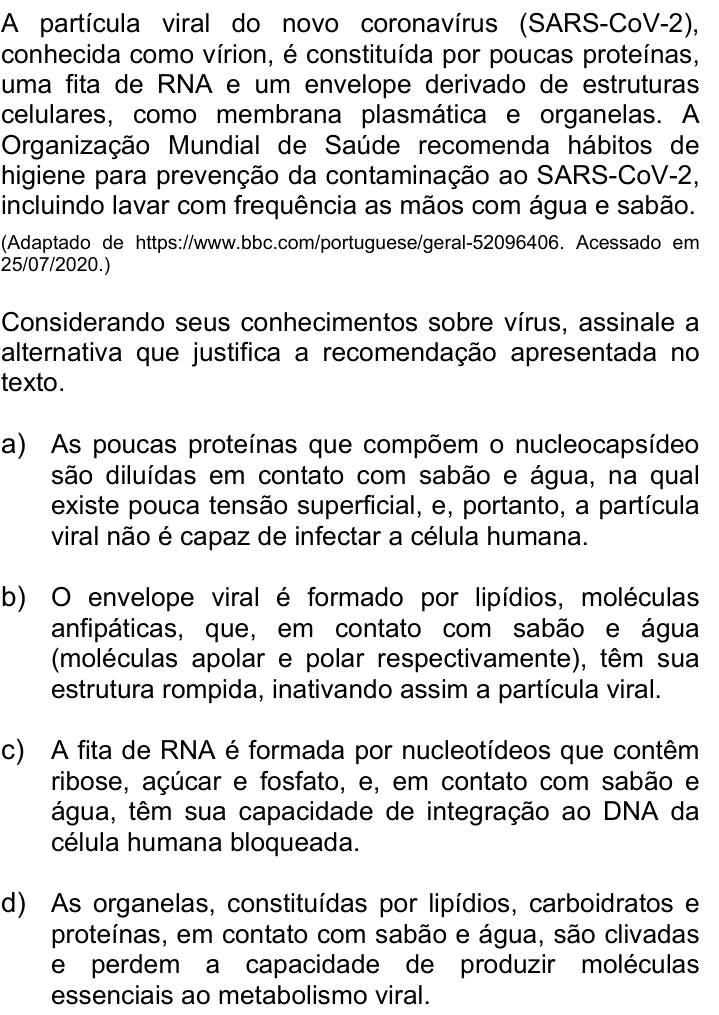 Questão 28 no caderno Q da UNICAMP 2021
