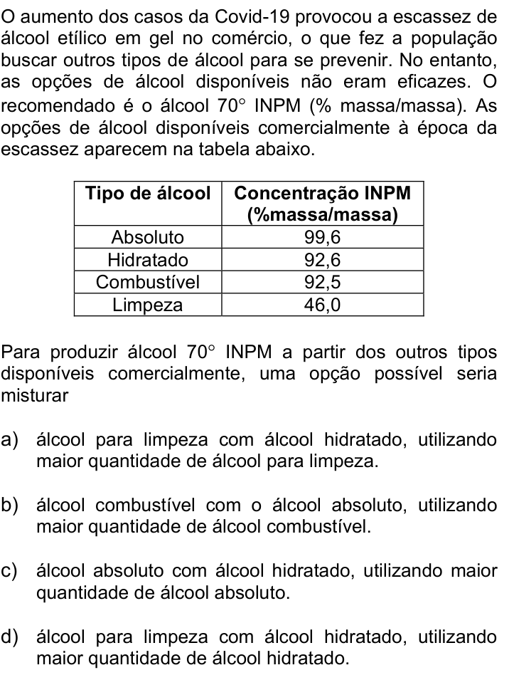 Questão 34 no caderno Q da UNICAMP 2021