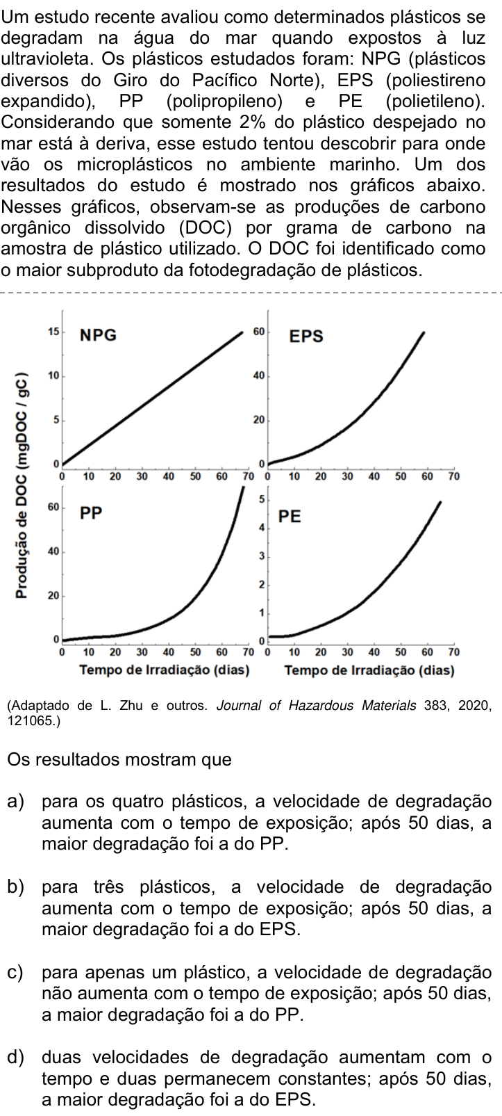 Questão 35 no caderno Q da UNICAMP 2021