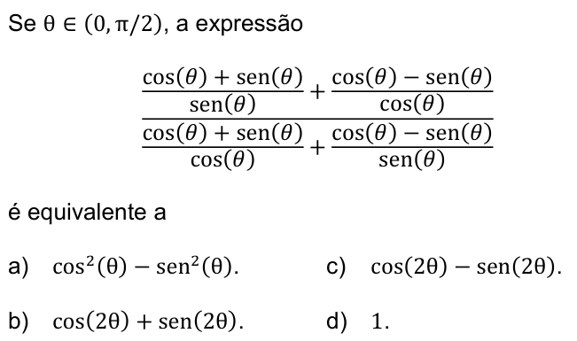 Questão 40 no caderno Q da UNICAMP 2021