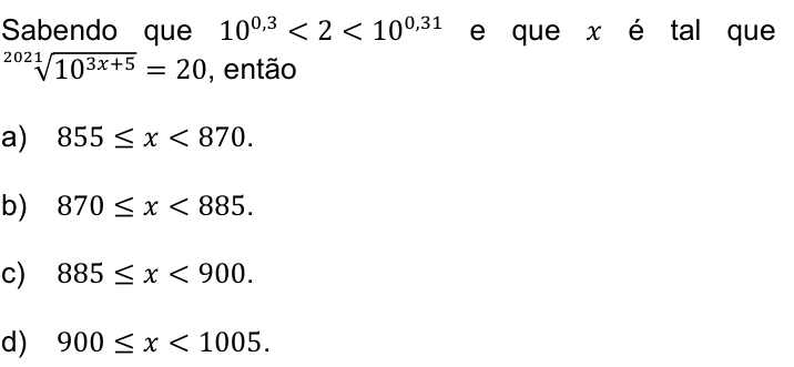 Questão 45 no caderno Q da UNICAMP 2021