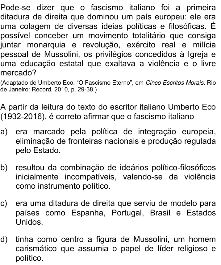 Questão 61 no caderno Q da UNICAMP 2021
