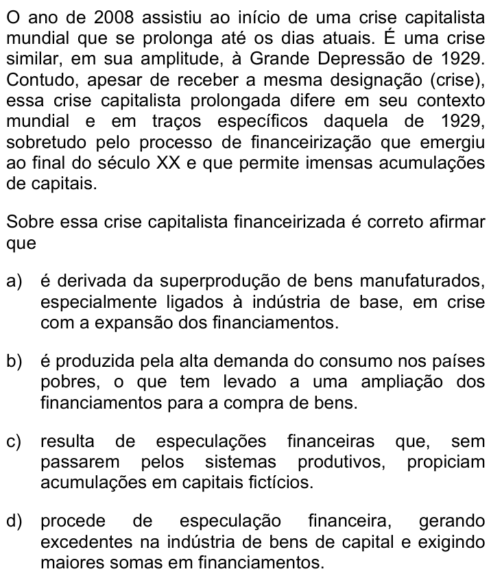 Questão 66 no caderno Q da UNICAMP 2021