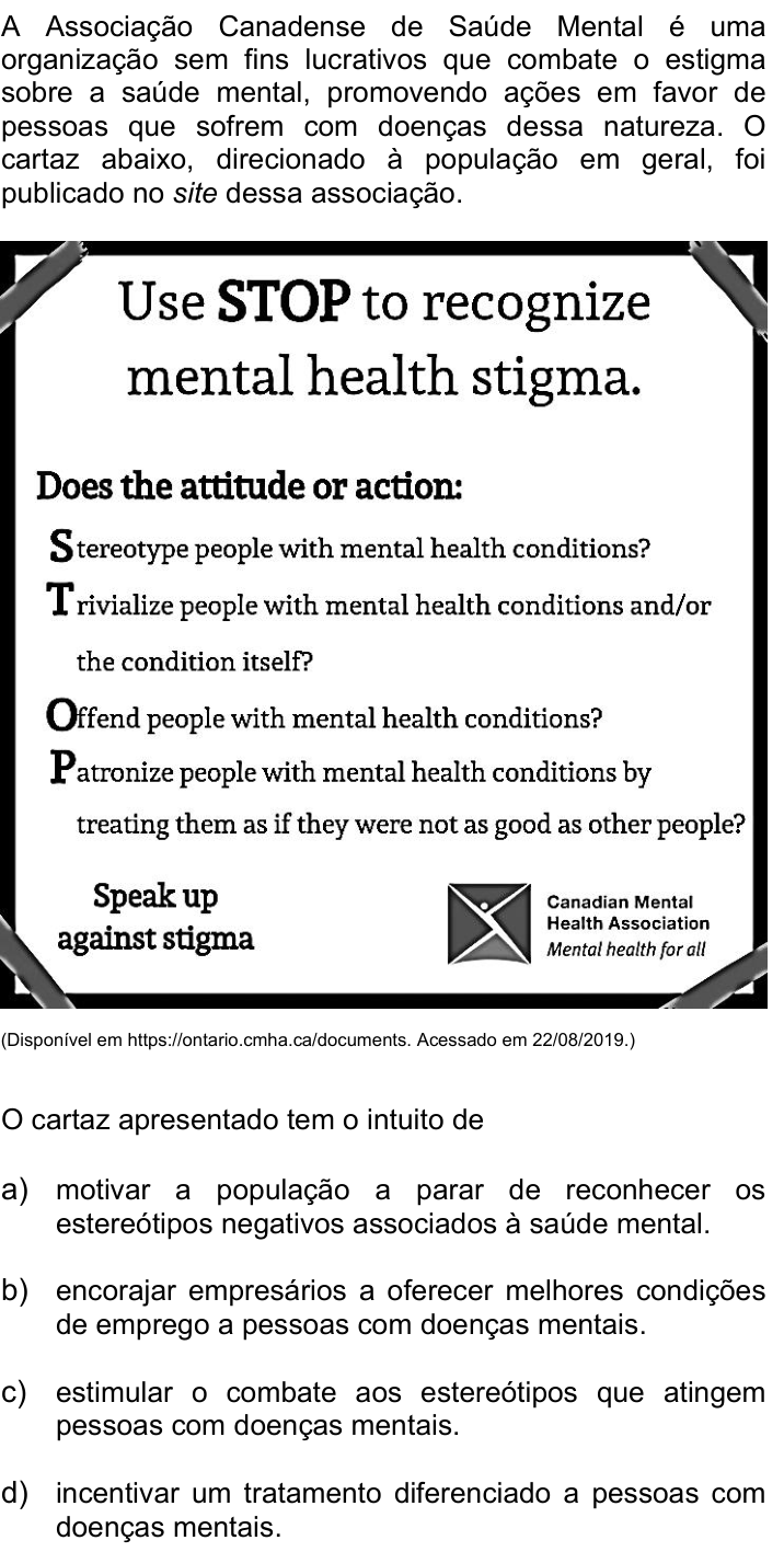 Questão 5 no caderno Q da UNICAMP 2020