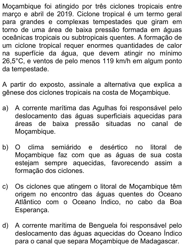 Questão 23 no caderno Q da UNICAMP 2020