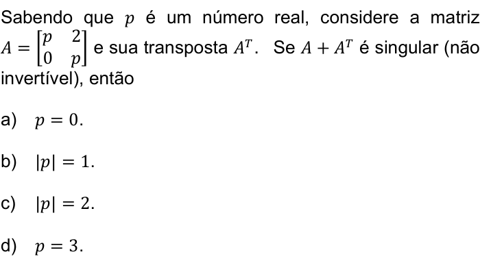 Questão 39 no caderno Q da UNICAMP 2020