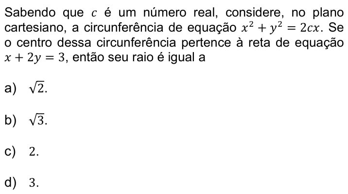 Questão 43 no caderno Q da UNICAMP 2020