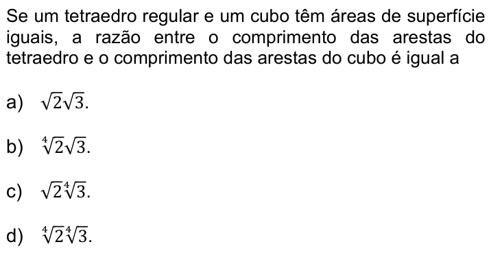 Questão 44 no caderno Q da UNICAMP 2020