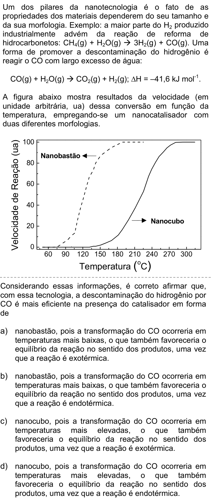 Questão 52 no caderno Q da UNICAMP 2020