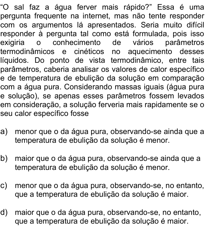 Questão 53 no caderno Q da UNICAMP 2020