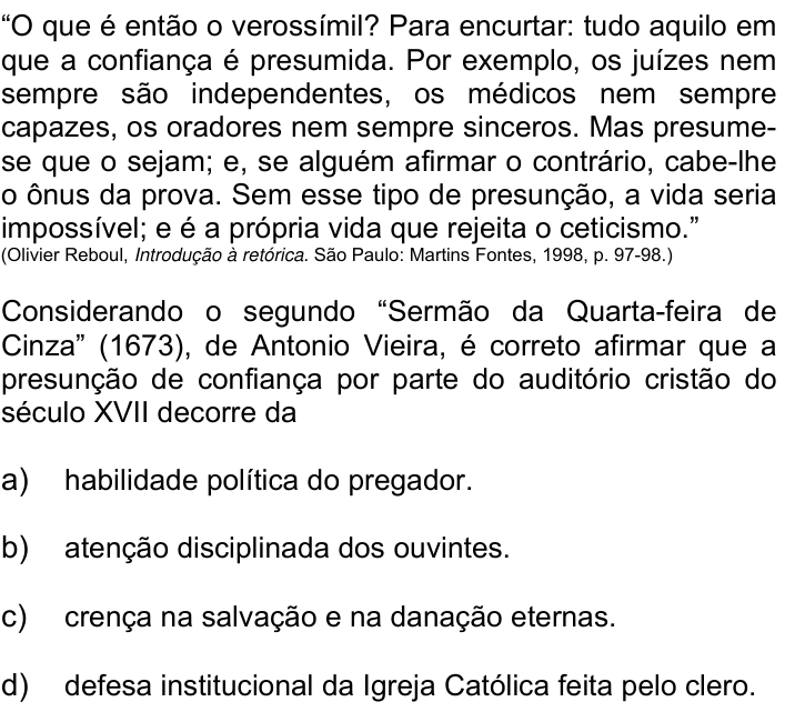 Questão 57 no caderno Q da UNICAMP 2020