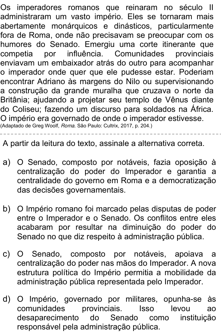 Questão 82 no caderno Q da UNICAMP 2020